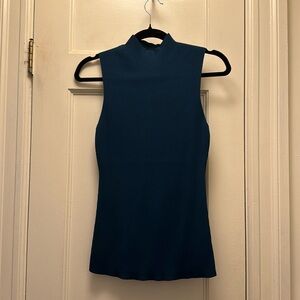 Theory Sleeveless Turtleneck in Compact Crepe